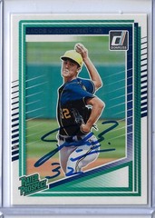 Jacob Misiorowski Autographed 2025 Donruss Rated Prospects Rookie Card BREWERS
