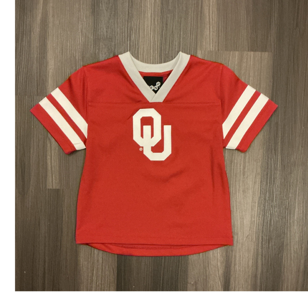 Gen2 Oklahoma Sooners Jersey Red White Short Sleeve Unisex Children Size 3T
