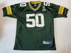 AJ Hawk Green Bay Packers Super Bowl XLV Reebok On Field Jersey Men’s Sz 50