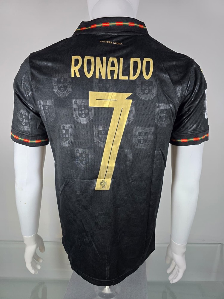 Size 3XL Portugal Black Cristiano Ronaldo Fan Version Jersey 2026 Football Shirt