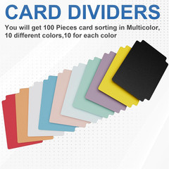 Trading Card Dividers, Multicolor 100-Pack Paper Card Dividers for MTG, TCG, Spo