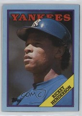 1988 Topps Wax Box Bottom Rickey Henderson #M HOF n1u