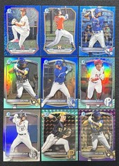 Lot(9) 2025/2026 Bowman Chrome #’d Parallel Prospects! Aiden Miller! Pena! More!