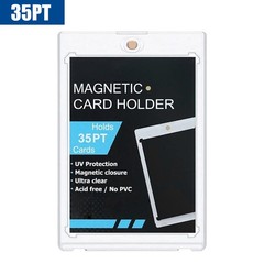 5-50PCS Clear Magnetic Trading Sports Card Holders 35PT One-Touch UV Protection
