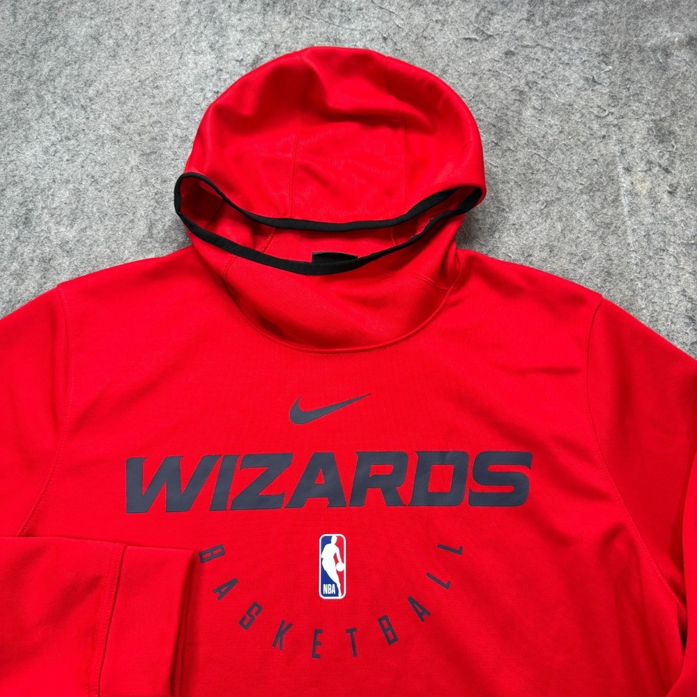 Washington Wizards Nike Hoodie Men L Red Pullover Hooded Sweatshirt Fleece
