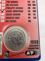1998 New York Giants Tailgate Club Nickel Silver Coins Strahan Way Armstead Kan…