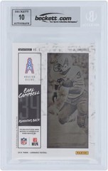 Earl Campbell Oilers Signed 2018 Panini Luminance #5 BAS 10 Card w/HOF 91 Insc