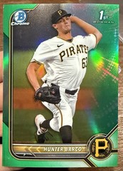 2022 Bowman Chrome Hunter Barco 1st Bowman Green Refractor /99 Pirates RC