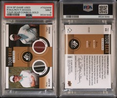 Upper Deck 2014 SP Game Used Tour Gear Combos Gold /25 R. McIlroy/T. Woods PSA 9