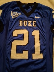 Duke Blue Devils Game Worn Issued Football Jersey ACC #21 NCAA