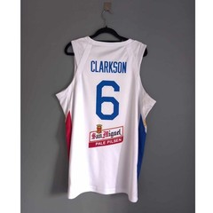 New Clarkson #6 Pilipinas Basketball Jersey Correct Edition White Blue