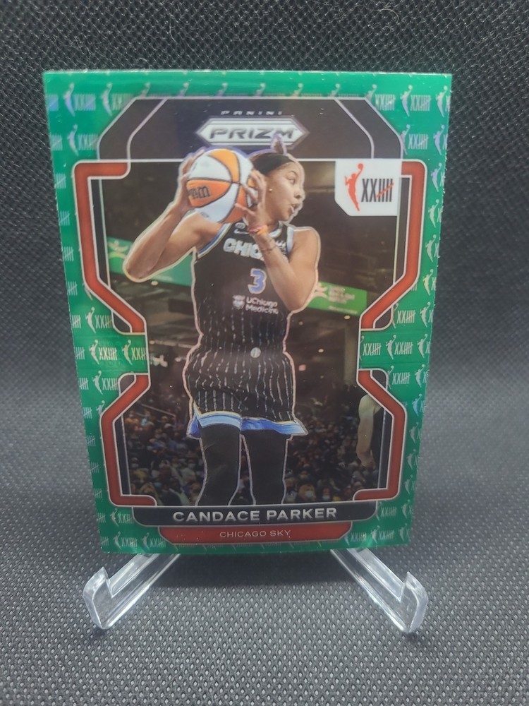 2022 Panini Prizm WNBA Prizms SSP Green Anniversary PRIZM #171 CANDACE PARKER
