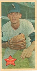 1968 Topps Baseball Poster, #13, Gary Peters, Chicago White Sox, 9-3/4 x 18-1/8