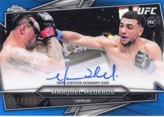Marquel Mederos 2026 Topps Chrome UFC BAV-MM RC Blue Refractor Auto /150