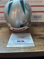 CHRIS WEINKE SIGNED RIDDELL CAROLINA PANTHERS MINI HELMET PSA AN15042