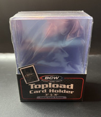 BCW 3X4 Thick Card Holder Toploaders 1 Pack of 10 for up to 138PT Point Cards