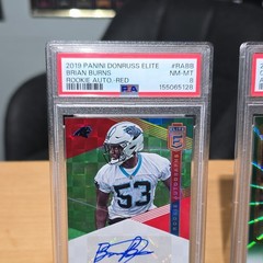 PSA Slabs 2-Card Lot Burns #49/99 2019 Donruss Elite RC Auto Red RA-BB Heyward