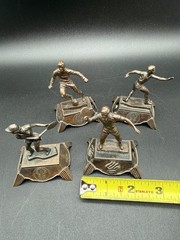 4-1980 Moscow Olympic Sports Metal Die Cast Bronze Vintage Pencil Sharpeners