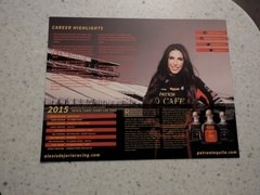3 8-1/2 X 11 Auto Race Cards Tim Wilkeson Alexis DeJoria Terry McMillen