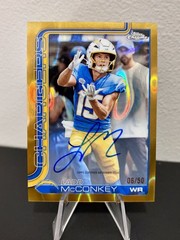 2025 Topps Chrome Ladd McConkey Gold Lava Auto /50