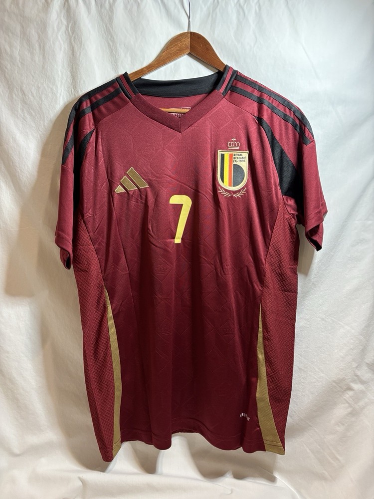 Adidas De bruyne Belgium Home 2023/24 Jersey, Maroon Men’s Med Reg NWT