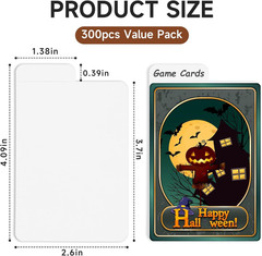 300 Pieces Trading Card Dividers, Blank Paper Card Dividers White Card Separator