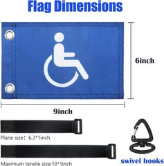Triangular Golf Cart Flag with Weather Resistant Oxford Fabric for Golf Courses