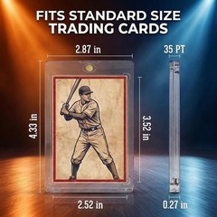 Premium Cache 35PT Magnetic Card Holder Case for Sports & Trading Cards