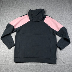 Real Madrid Sweatshirt Mens Large Soccer Travel Top Hoodie Black Pink Adidas FC