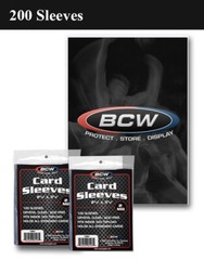 200 BCW Standard Trading Sports Baseball Card Sleeves Poly Topload Bags Holders