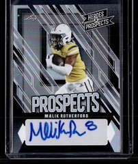 2024 Leaf Heroes & Prospects Malik Rutherford Prospects Autographs Silver SN,AU