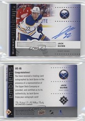2024-25 Upper Deck Ultimate Collection Emblems Jack Quinn #UE-JQ Auto 1sr1