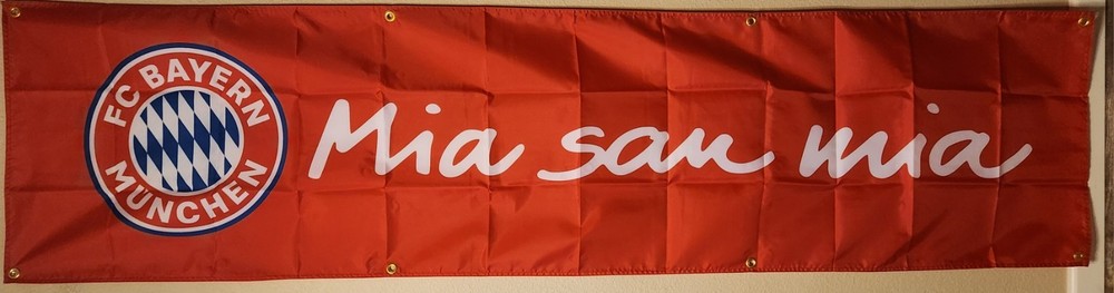 Bayern Munich FC Soccer Futbol Huge 2×8 Foot Banner Flag With Metal Grommets