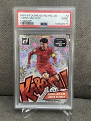 🔥Heung-Min Son 2025-26 panini Donruss Road to World Cup Kaboom! PSA 9 Korea