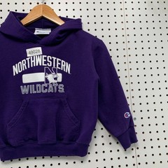 Northwestern Wildcats Champion Hoodie Youth 4 YXS Purple Y2K Graphic Sweatshirt
