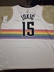 Nike Denver Nuggets Nikola Jokic #15 Swingman Jersey White Size 56