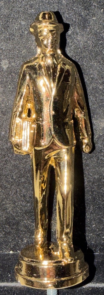 Vintage Metal Trophy Topper Business Men Trophy Figure By Dodge 5 Inches Tall