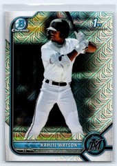 2022 Bowman Chrome Mega Box Kahlil Watson BCP-3 Mojo Refractor Miami Marlins