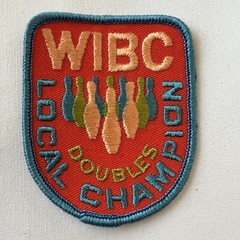 WIBC Doubles Local Champion Patch – 2.75 x 3.25 inches – Bowling – Vintage