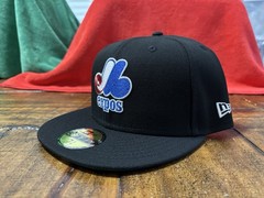 Montreal Expos Black Red White Blue New Era Fitted 7 3/4 Green UV
