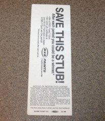 Philadelphia Flyers 1/30/1988 Ticket Stub v Jets Mellanby Tocchet Zezel 2pt Each