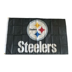 Pittsburgh Steelers 3×5 ft Flag / Banner NFL Fan Cave/Bar Black & White NEW