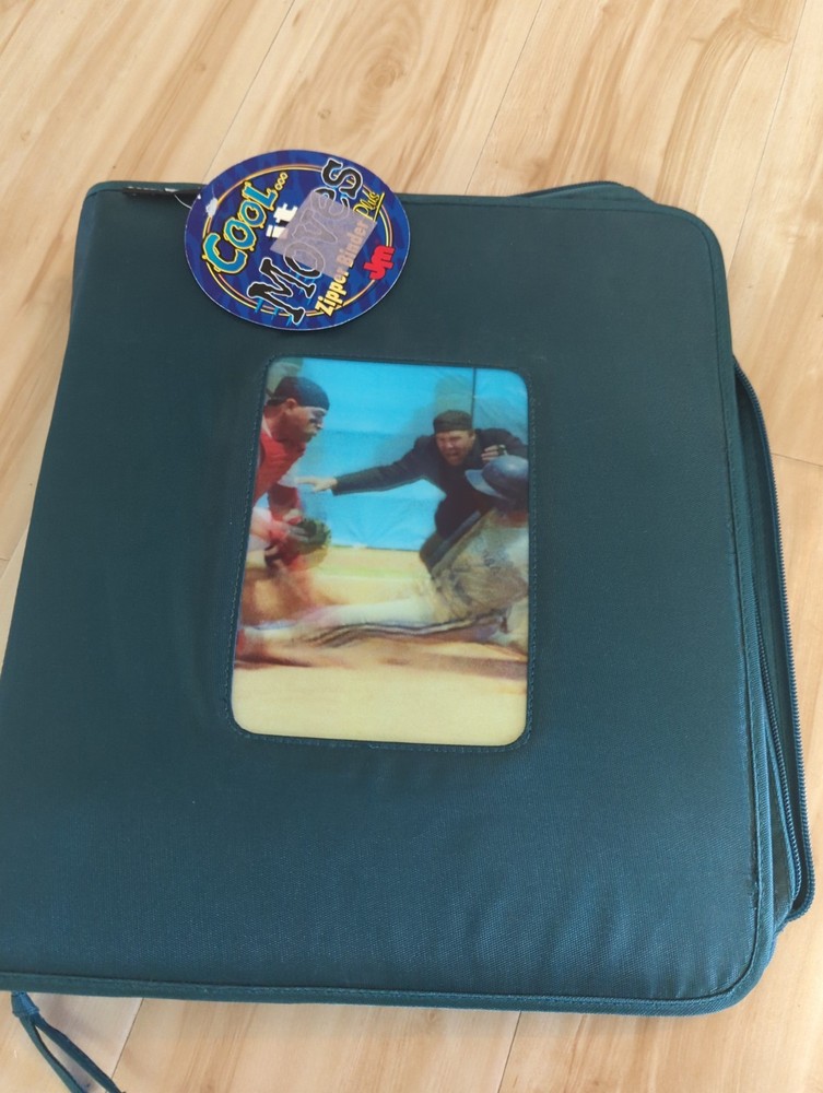 Vtg 90s Cool Moves Sports Cards School Hologram Baseball Football 3 Ring Binder