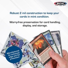 BCW Card Sleeves, 2 5/8 x 3 5/8″ 2 x 3 inches, Clear