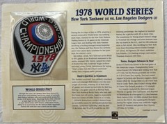 1978 WORLD SERIES 1978 4.2×5 Inches PATCH MLB Cooperstown Collection Brand New
