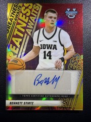 2025-26 Bowman Best U Greatness Awaits Bennett Stirtz Red Auto /5 #GA-BZ Iowa
