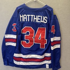 Auston Matthews #34 2026 Olympics Team USA Size M Jersey Blue Stitched
