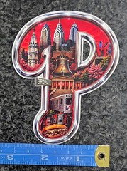Philadelphia Phillies City Themed P Logo Decal Sticker Water Resistant UV Lamina