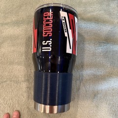 USA Soccer 30oz Tumbler Stainless Steel Insulated Cup Red White Blue