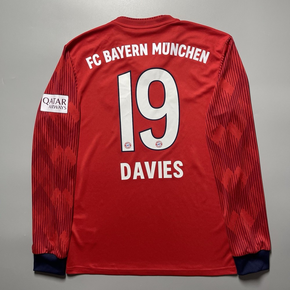 BAYERN ADIDAS 2018/2019 FOOTBALL SOCCER HOME JERSEY #19 DAVIES SIZE “S” CF5430